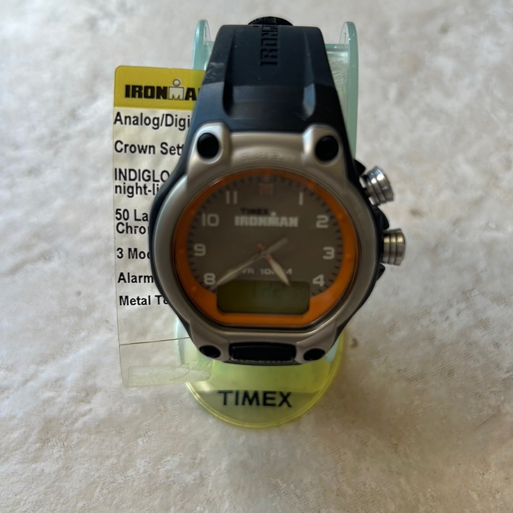 Vintage 2000s Analog Timex Ironman #T53432 not working for part only